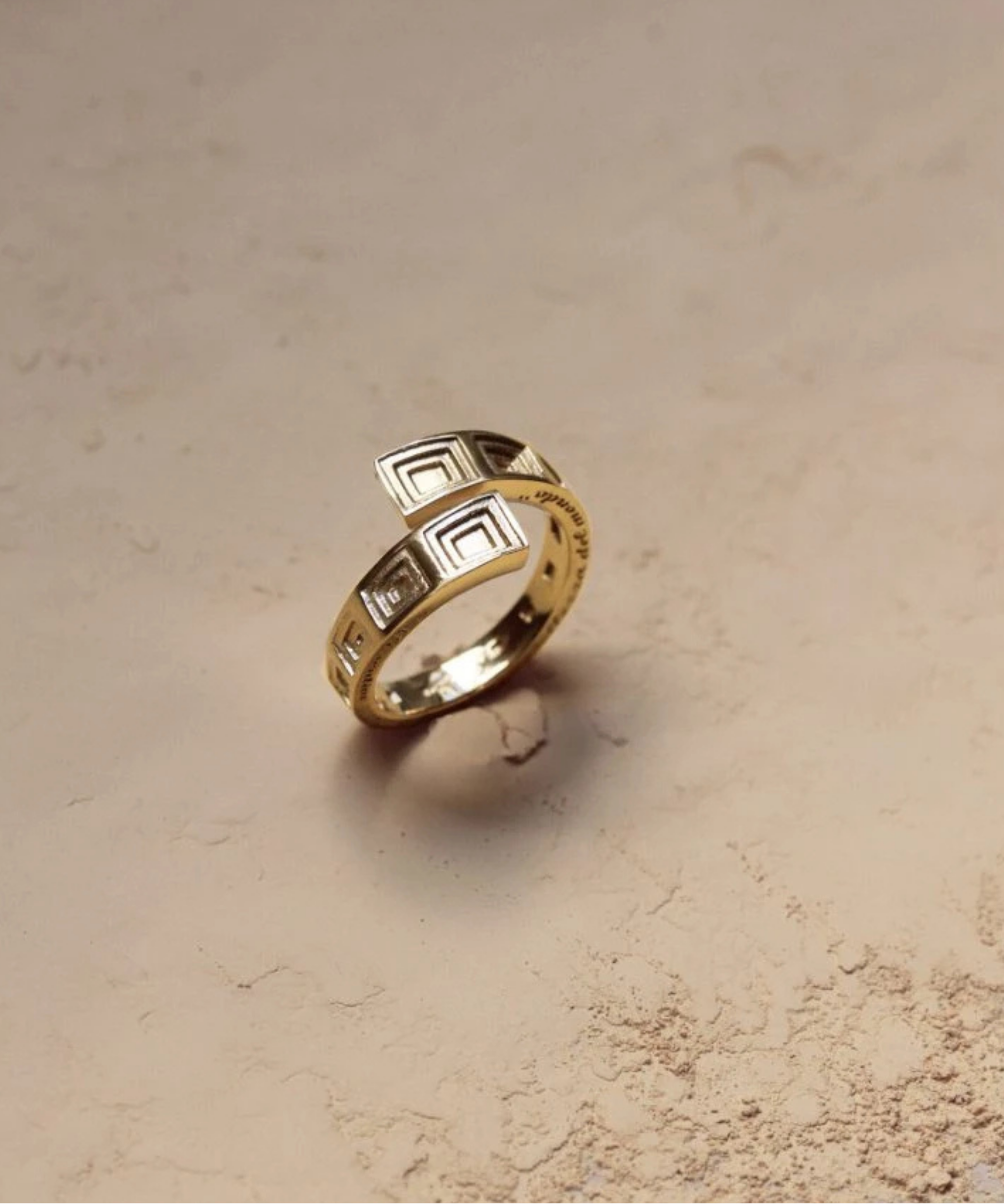 Pantheon Ring Gold Plated Silver